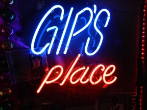 Gip's Place sign